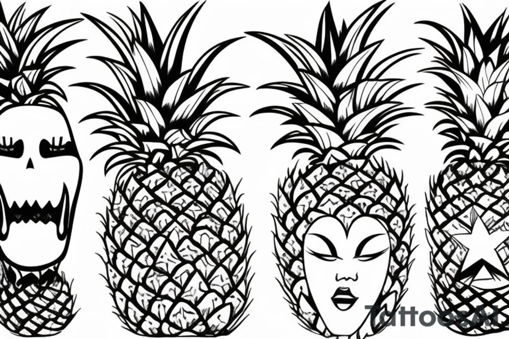 pineapple tattoo idea