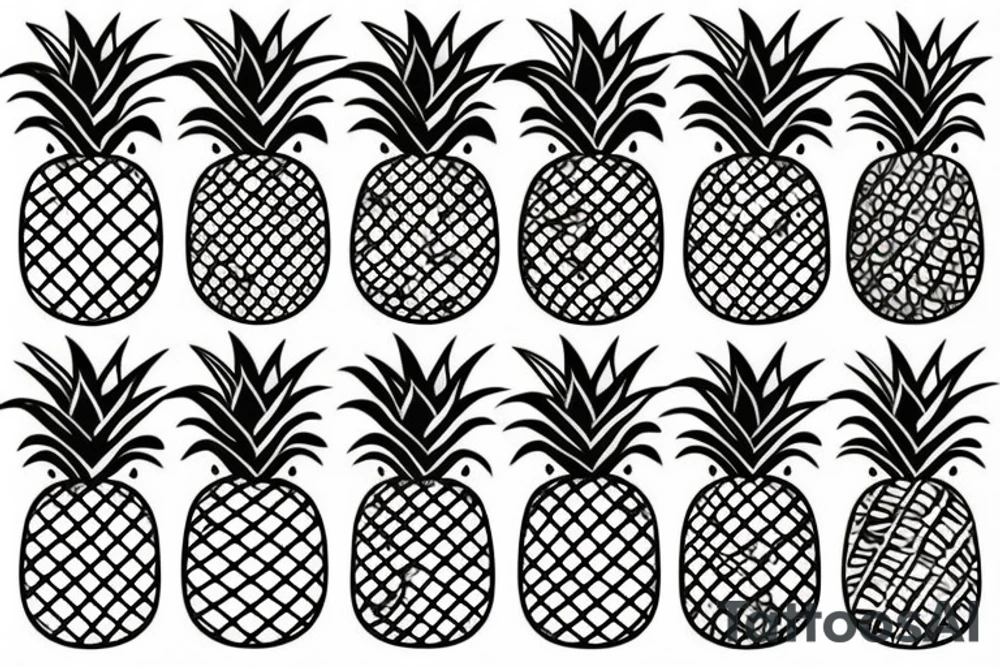 pineapple tattoo idea