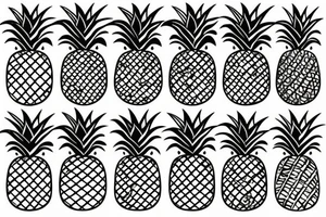 pineapple tattoo idea