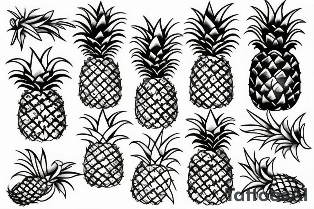 pineapple tattoo idea