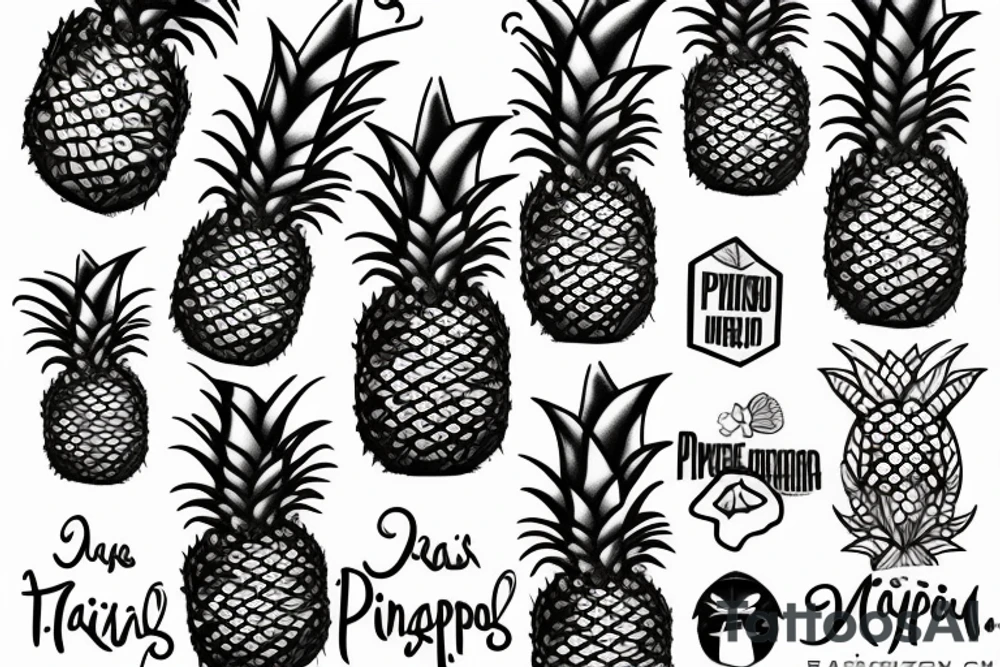pineapple tattoo idea