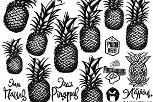 pineapple tattoo idea