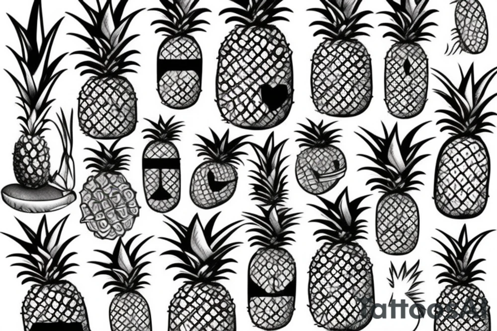 pineapple tattoo idea