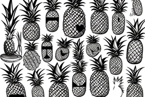 pineapple tattoo idea