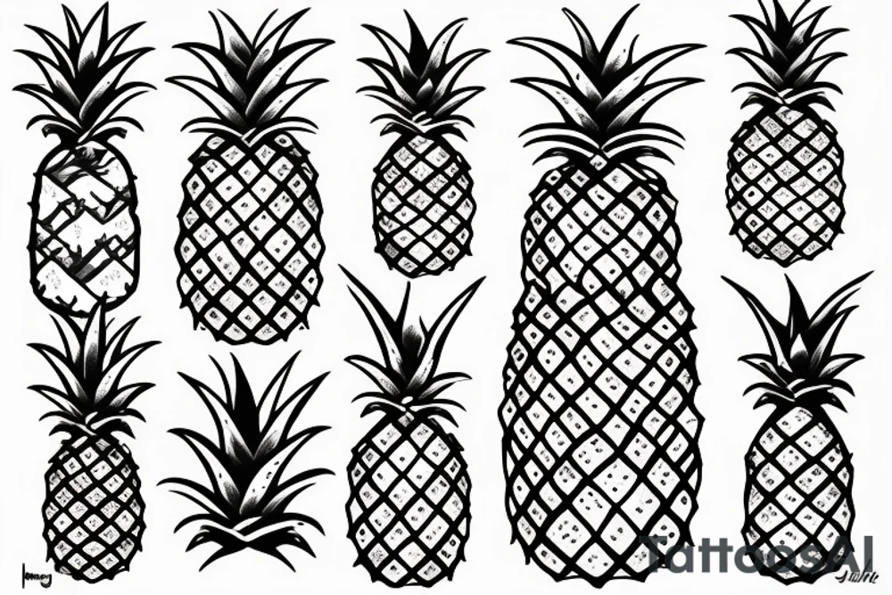 pineapple tattoo idea