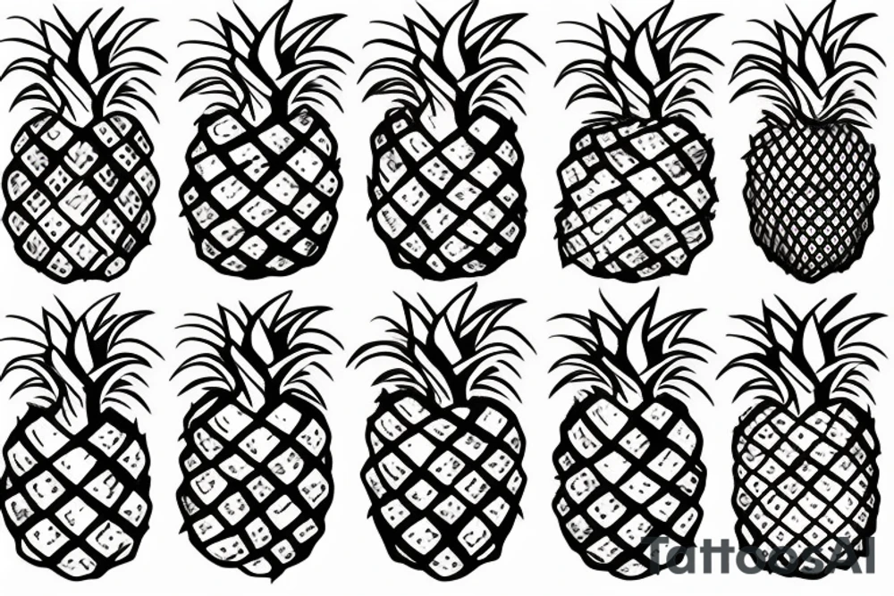 pineapple tattoo idea
