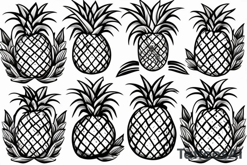 pineapple tattoo idea