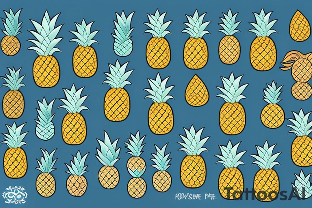 pineapple tattoo idea