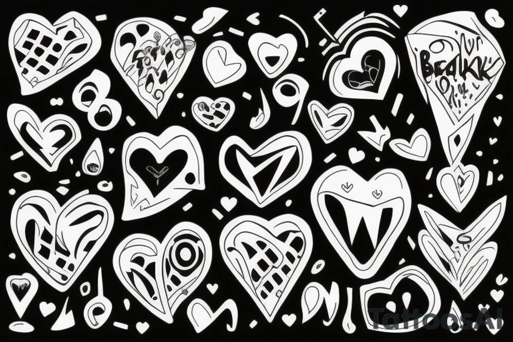 broken heart by toxic tattoo idea