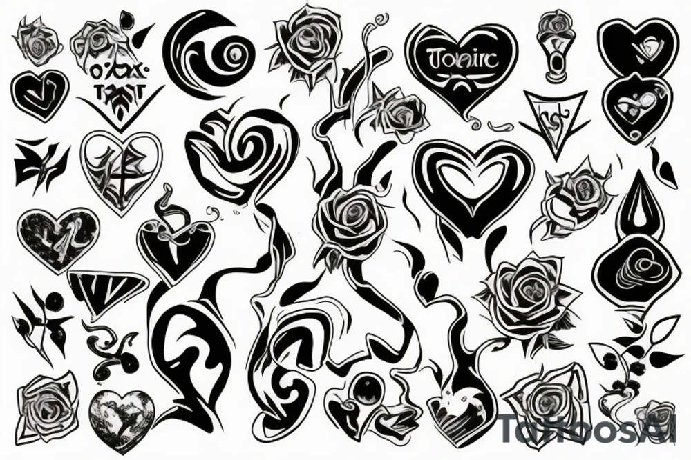 toxic heart tattoo idea