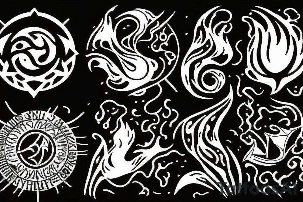 Represent: motherhood, travel, the four elements (wind, water, fire, earth), freedom, skydiving, loving life, tattoo idea