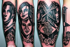 Cossack with a sword tattoo idea