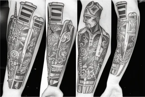 Cossack with a sword tattoo idea