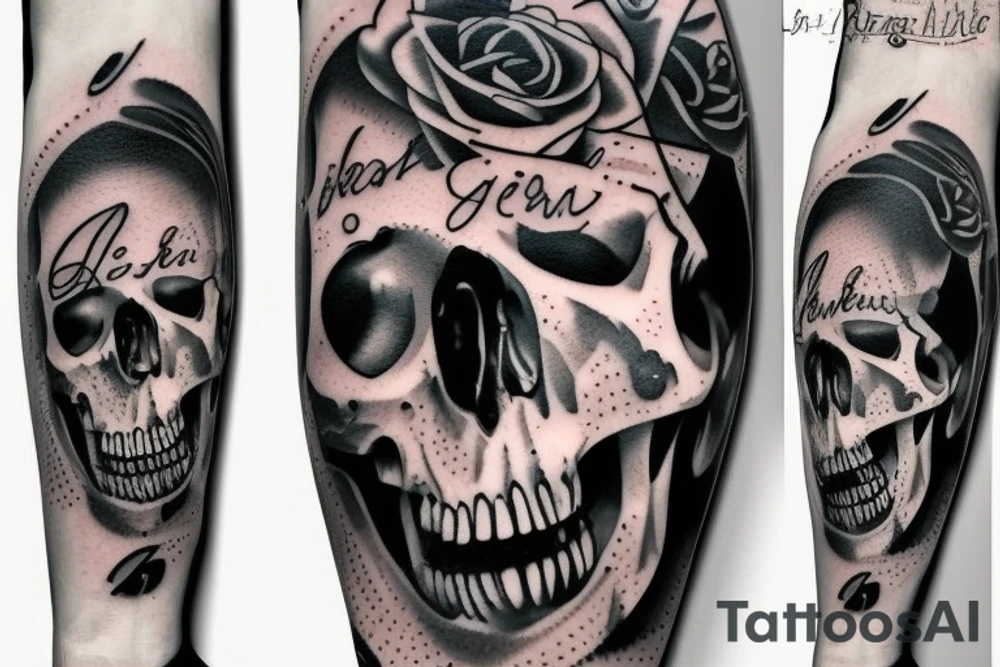 a death giving a sign tattoo idea