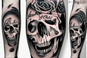 a death giving a sign tattoo idea