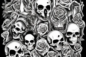 Death giving a sign tattoo idea