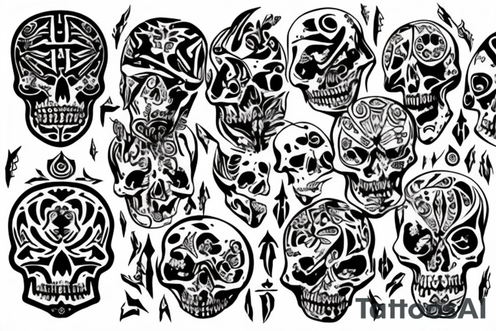 memento mori written in a tribal font tattoo idea