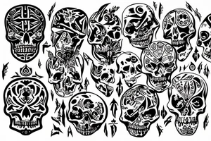 memento mori written in a tribal font tattoo idea