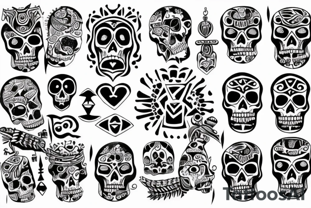 memento mori written in a tribal font tattoo idea