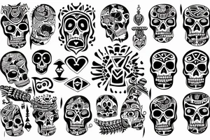 memento mori written in a tribal font tattoo idea