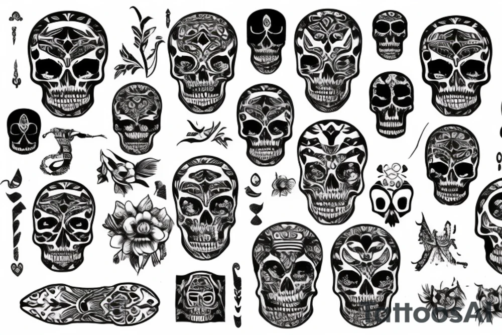 memento mori written in a tribal font tattoo idea