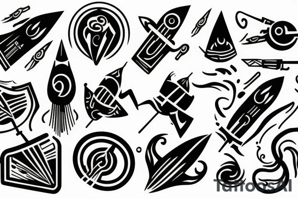 Missiles wind tattoo idea