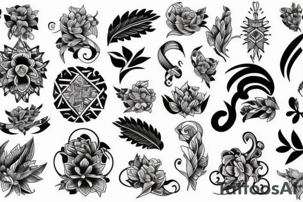 black and white traditional tattoo idea