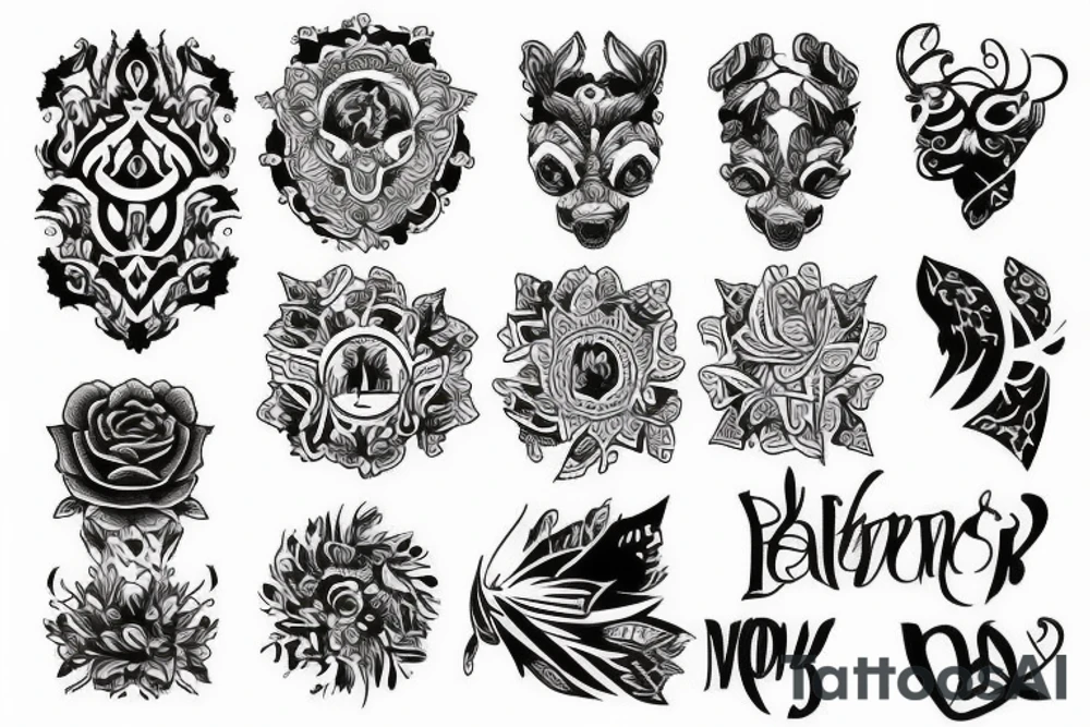 black and white traditional tattoo idea