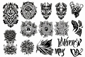 black and white traditional tattoo idea