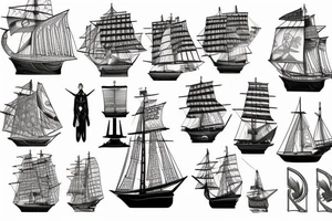 clipper ship tattoo idea