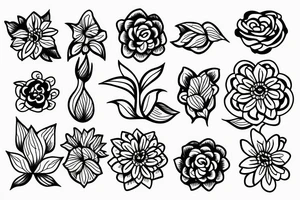 flower with saying tattoo idea