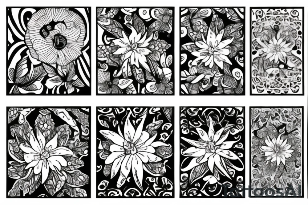 flower with saying tattoo idea
