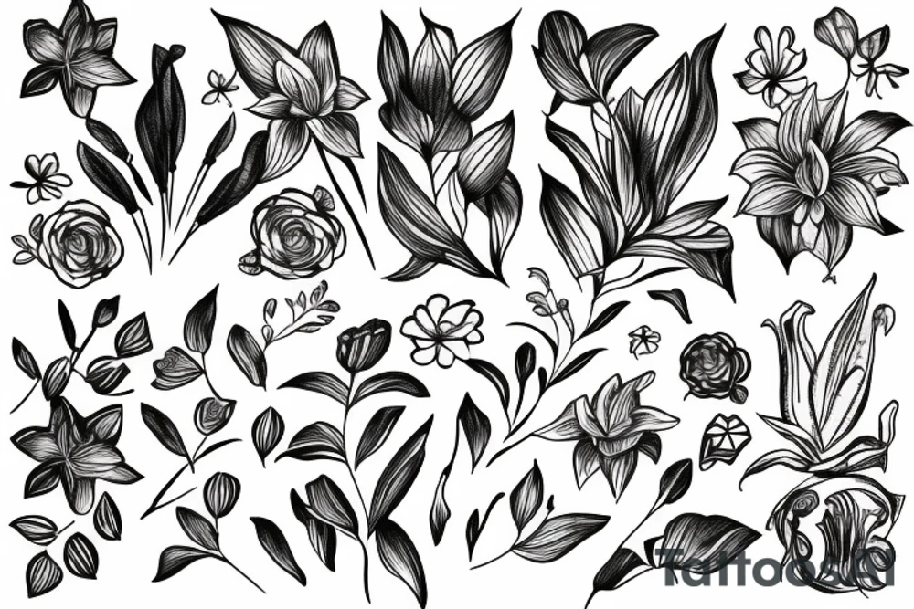 lily flower tattoo idea