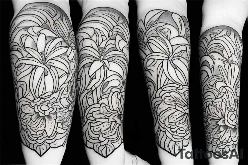 lily flower tattoo idea