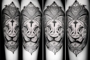 Lion and antilopa tattoo idea