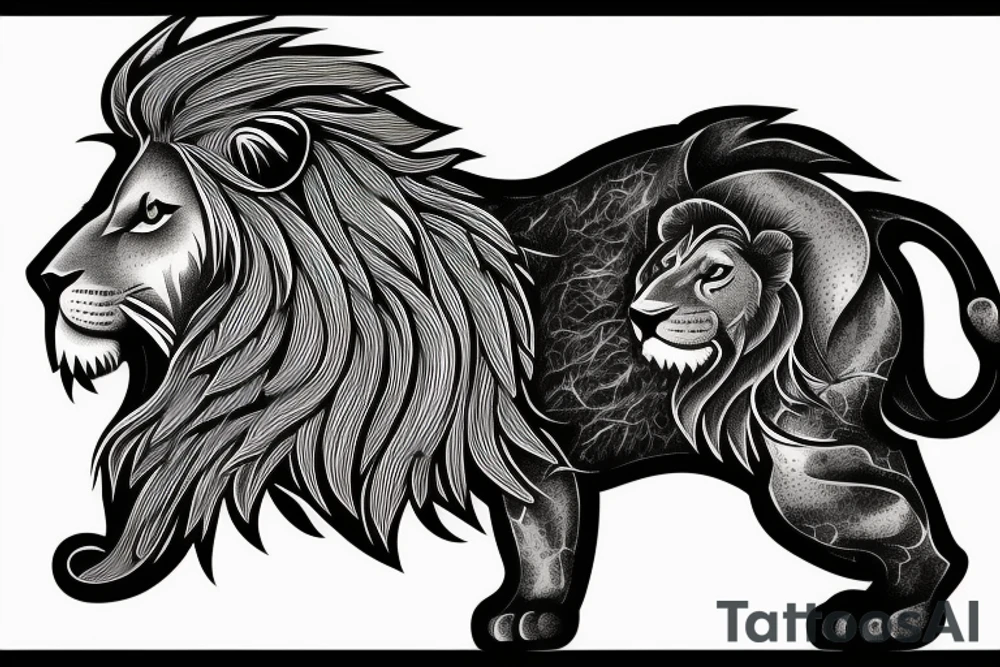 Lion sleave tattoo idea