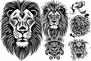 Lion sleave tattoo idea