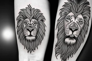 Lion sleave tattoo idea