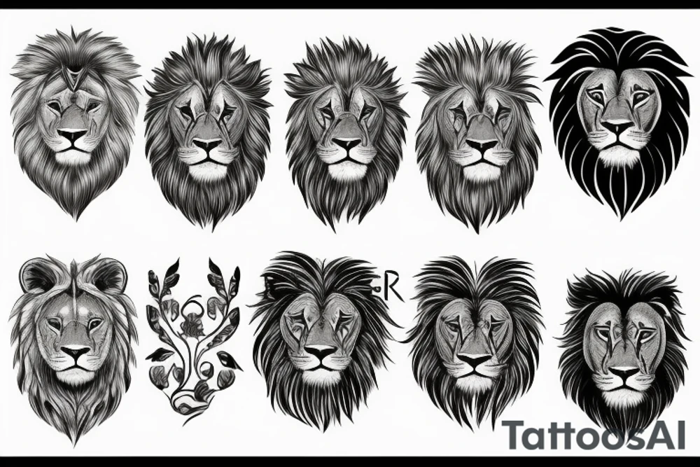 Lion sleave tattoo idea