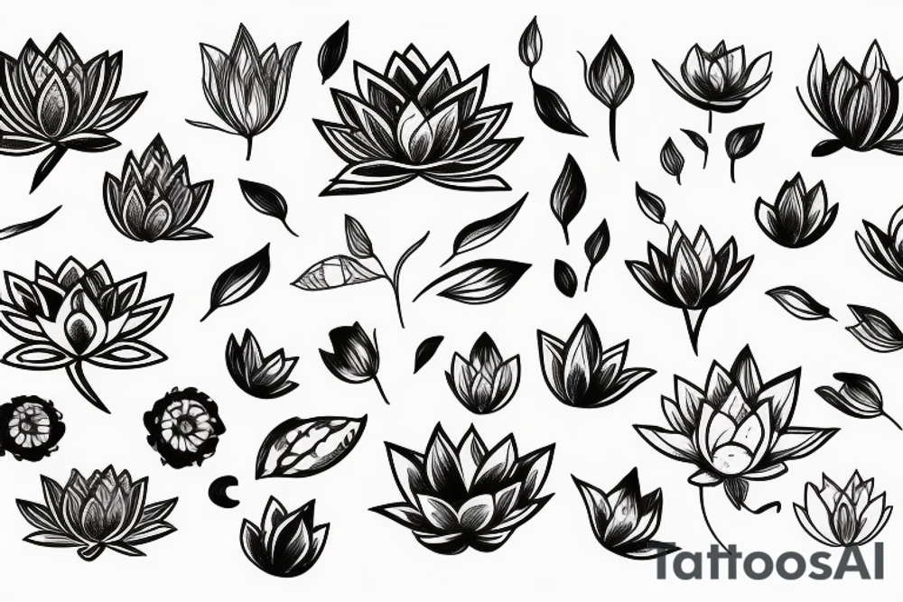 lotus flower tattoo idea