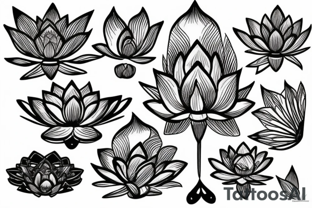 lotus flower tattoo idea
