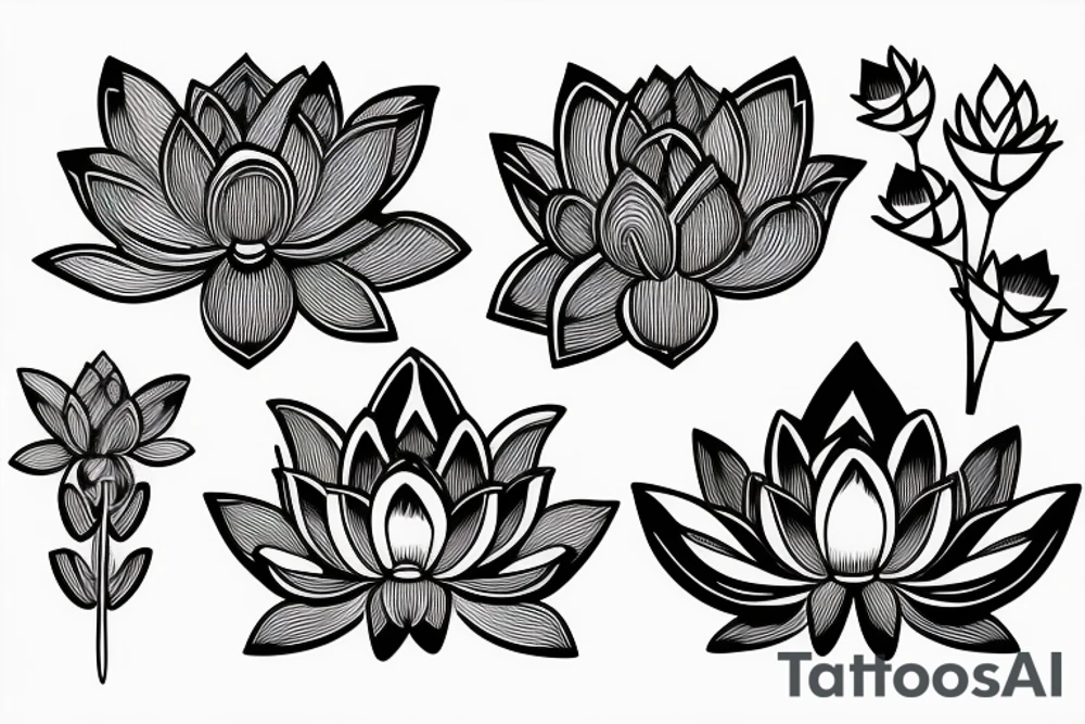 lotus flower tattoo idea