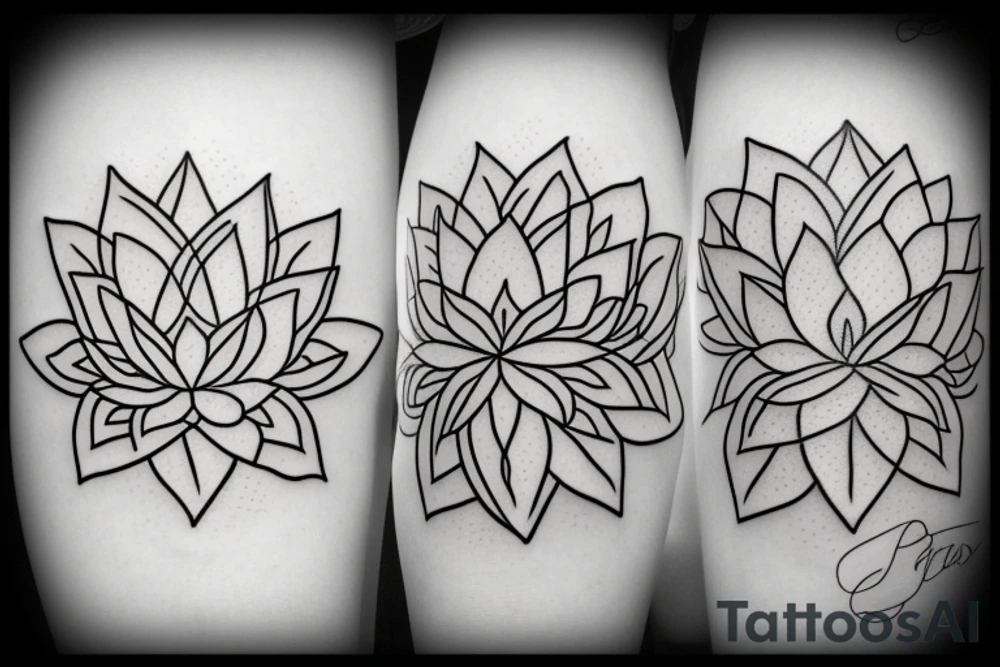 lotus flower tattoo idea