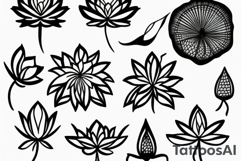 lotus flower tattoo idea