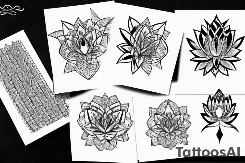lotus flower tattoo idea