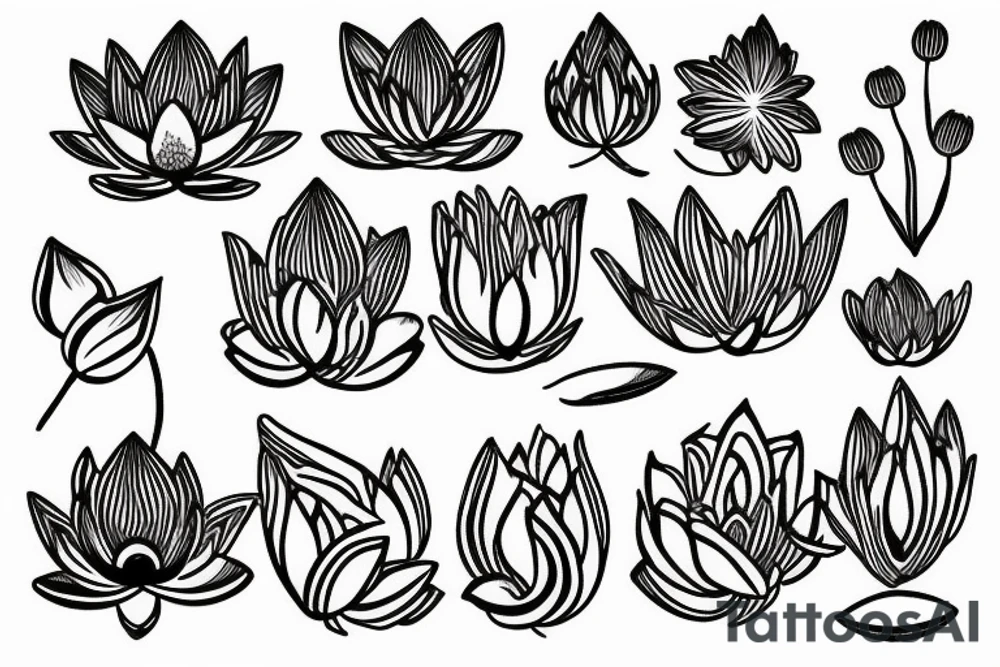 lotus flower tattoo idea