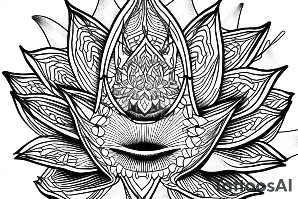lotus flower tattoo idea