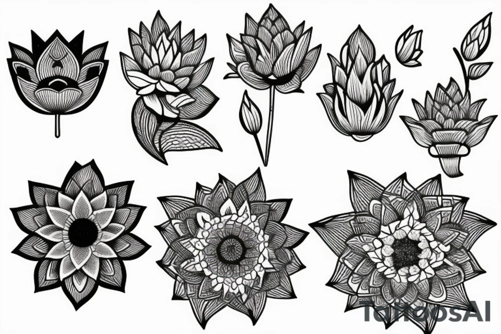 lotus flower tattoo idea