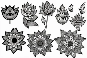 lotus flower tattoo idea