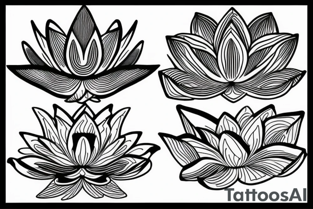lotus flower tattoo idea